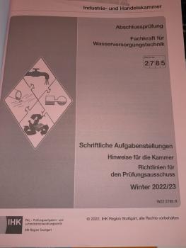 Abschlussprüfung Fachkraft für Wasserversorgungstechnik Winter 2022/23